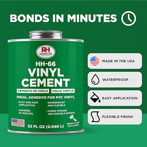 Miniatura 2 de HH-66 - Cemento de vinilo, lata de 32 onzas, adhesivos RH