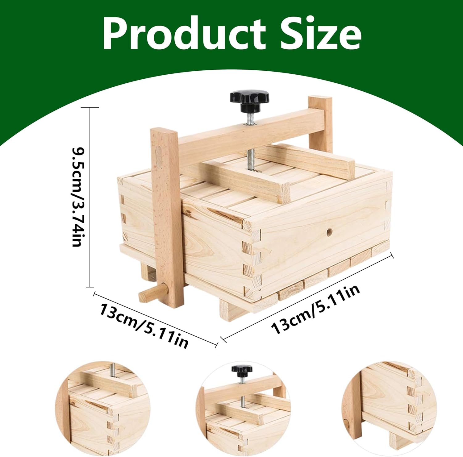Wooden Tofu Press Mold: Homemade Tofu Maker Pressing Mold, Soybean Curd Making Machine, Cheese Maker Set for Home Kitchen, Tofu Making Kit for Tofu Lover Tofu Press Mold Box