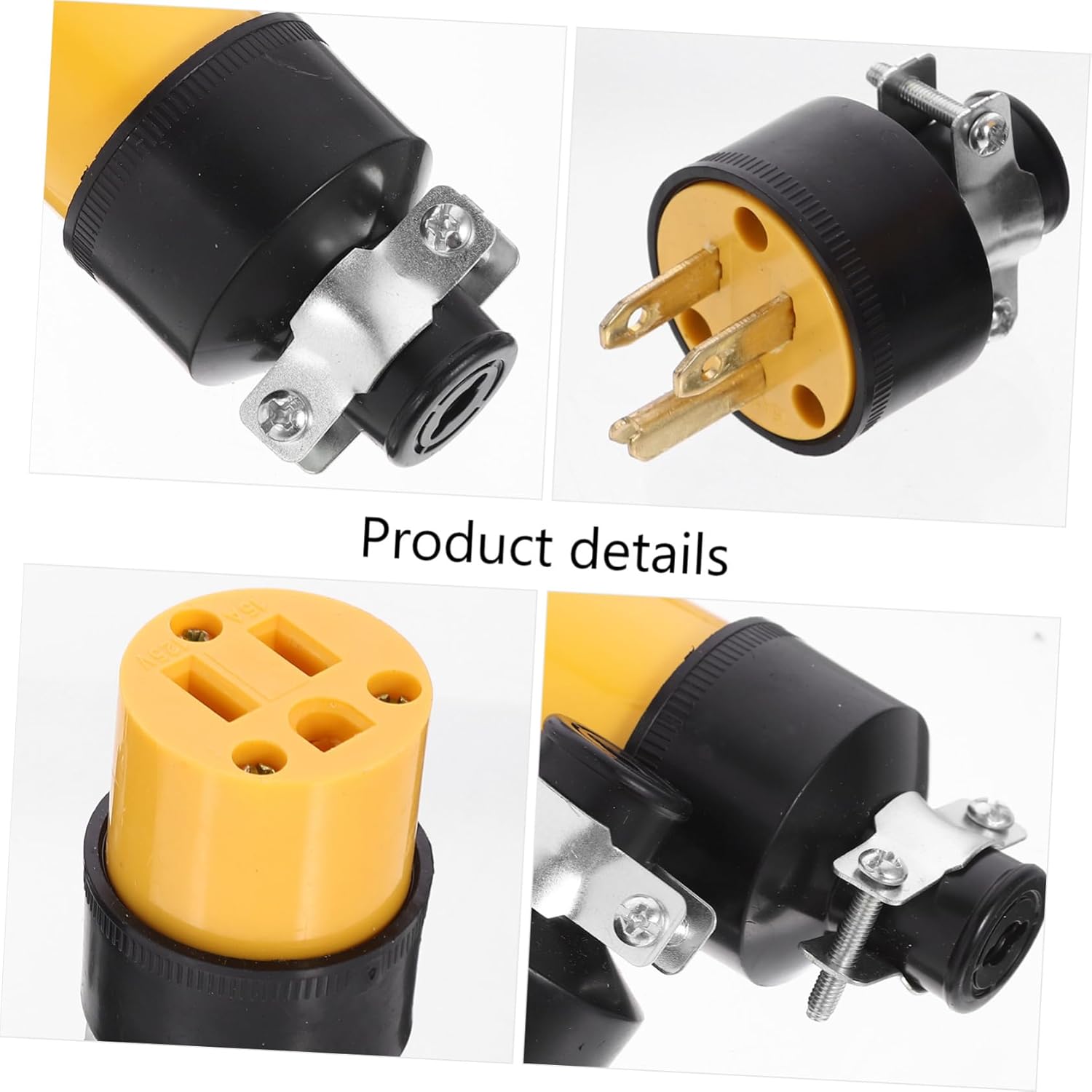 5sets Extension Cord Replacement Ends Electrical Plug Replacement Cord Connector for
