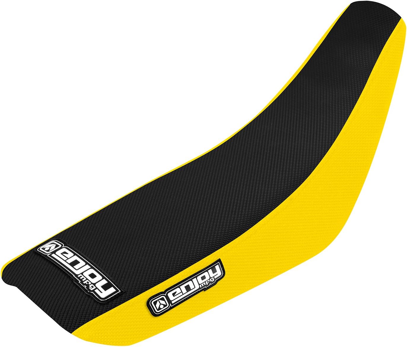 Enjoy Mfg Seat Cover - Compatible with Suzuki 1995-2001 RM80 RM 80 - Yellow Sides/Black Top #135