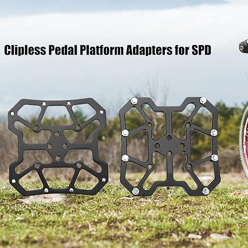 Miniatura 7 de 1 par adaptador de pedal de bicicleta, aleación de aluminio bicicleta Clipless Clip-in plataforma Pedal Adaptadores para