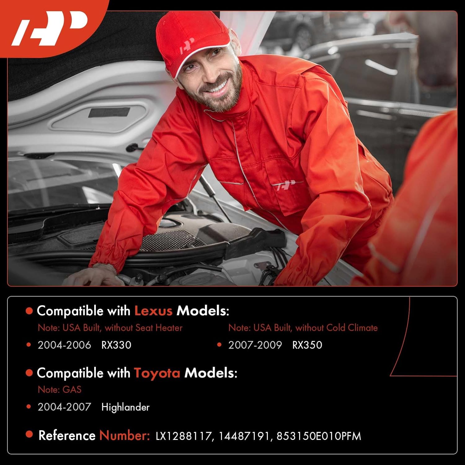 A-Premium Windshield Washer Reservoir Compatible with Select Toyota & Lexus Models - Highlander 2004-2007, RX330 2004-2006, RX350, with (Cap/Washer Pump/Fluid Level Sensor/Filler Neck/Hose/Bracket)