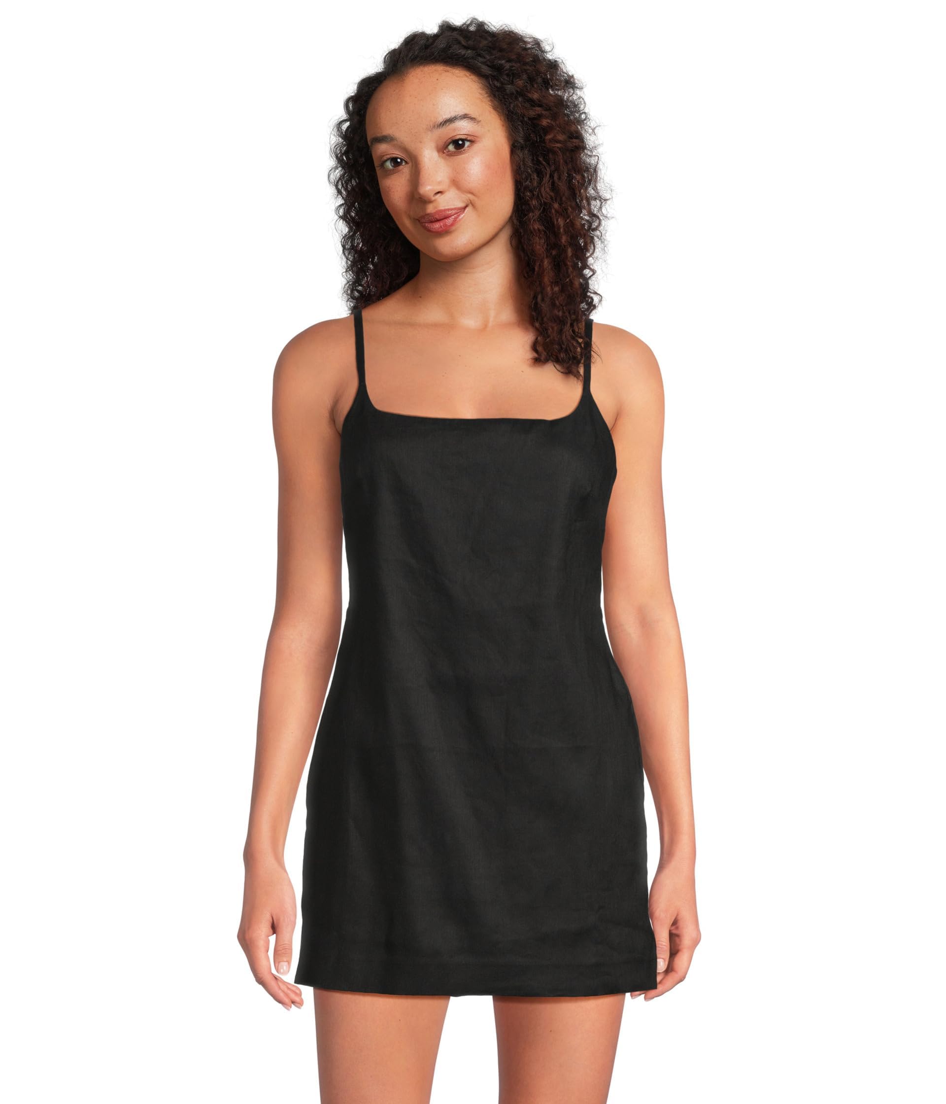 MadewellWomen's Square Neck Skort Romper-Viscose Linen