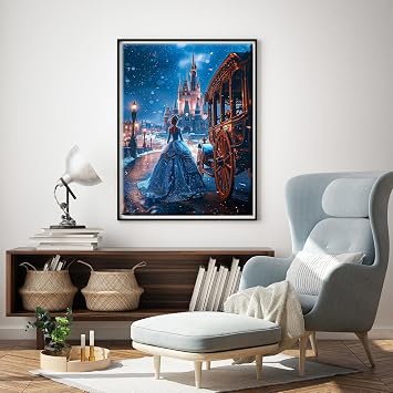 cdsnxore Diamond Painting Adult Princess, Diamond Painting Art Kits for Girls 5D Diamond Painting Art - 30 x 40 cm