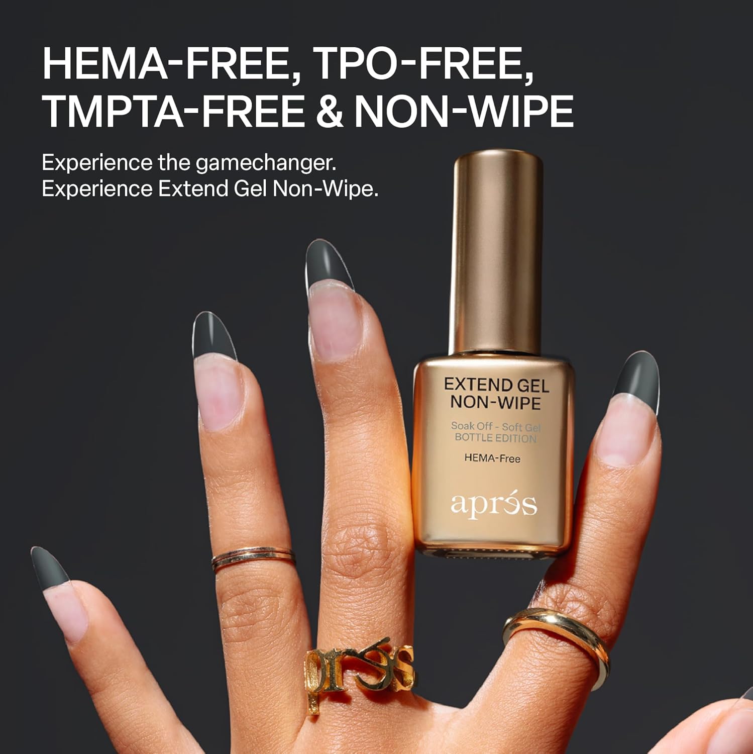 APRÉS Nail Non-Wipe Extend Gel, Soak Off HEMA-Free TPO-Free Gel-X Tips Adhesive 15ml / 0.5oz