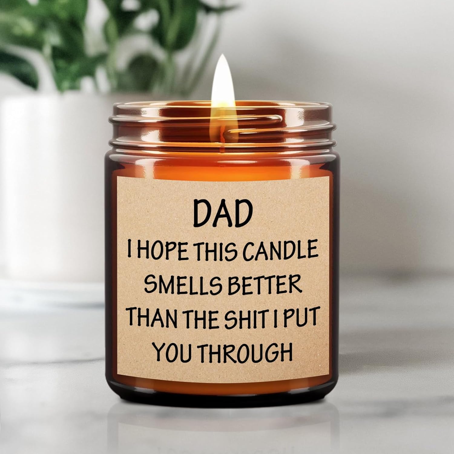 Christmas Gifts for Dad Gifts for Men Who Have Everything Funny Unique Personalized Gag Gift for Bonus Dad Stepdad Fathers Birthday Mens Gift Ideas from Kids Daughter Son, 9oz Lavender Candle - Image 3