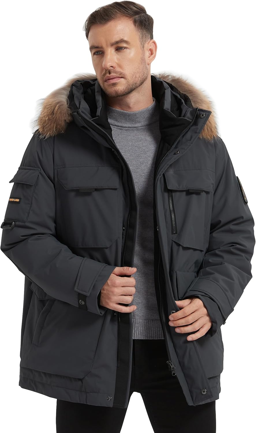 HARD LAND Men's Down Jacket Packable heavy parka Jacket - Image 2
