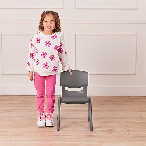 Miniatura 11 de ECR4Kids Silla Escolar Apilable de 12 Pulgadas de Plástico, Muebles para Aula, Gris, Paquete de 4 Gris,Azul,https://www.amazon.com/dp/undefined