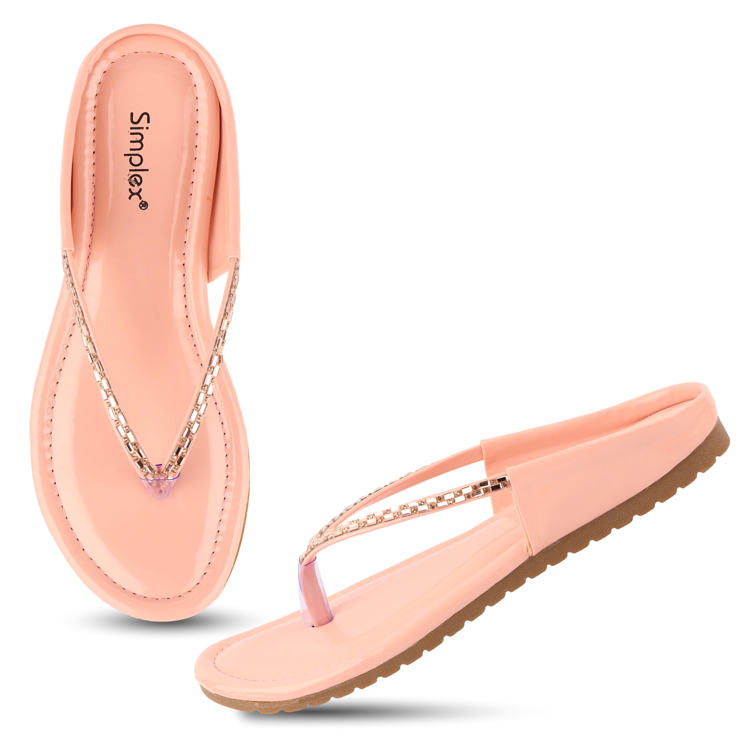 Stylish Green Rhinestone Flip-Flop Sandals for Women – Comfortable & Elegant Casual Footwear-image-16