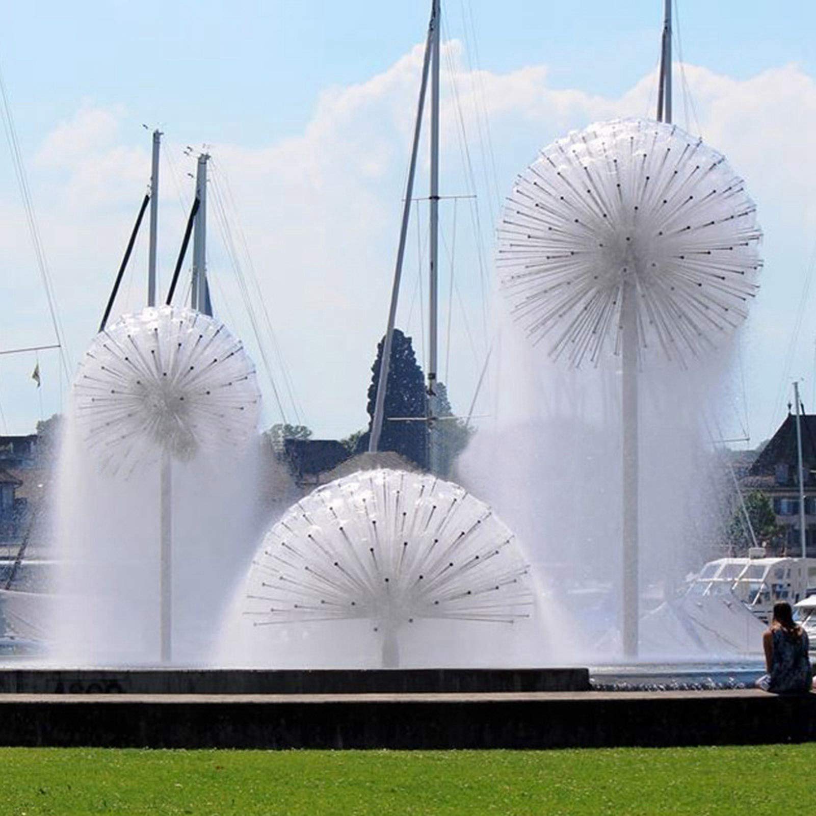 Fountain Sprinkler Nozzle Brass Water Fountain Nozzle Dandelion Design Fountain Jet Nozzle for Home Park Hotel Waterscape Landscape Pond Rockery