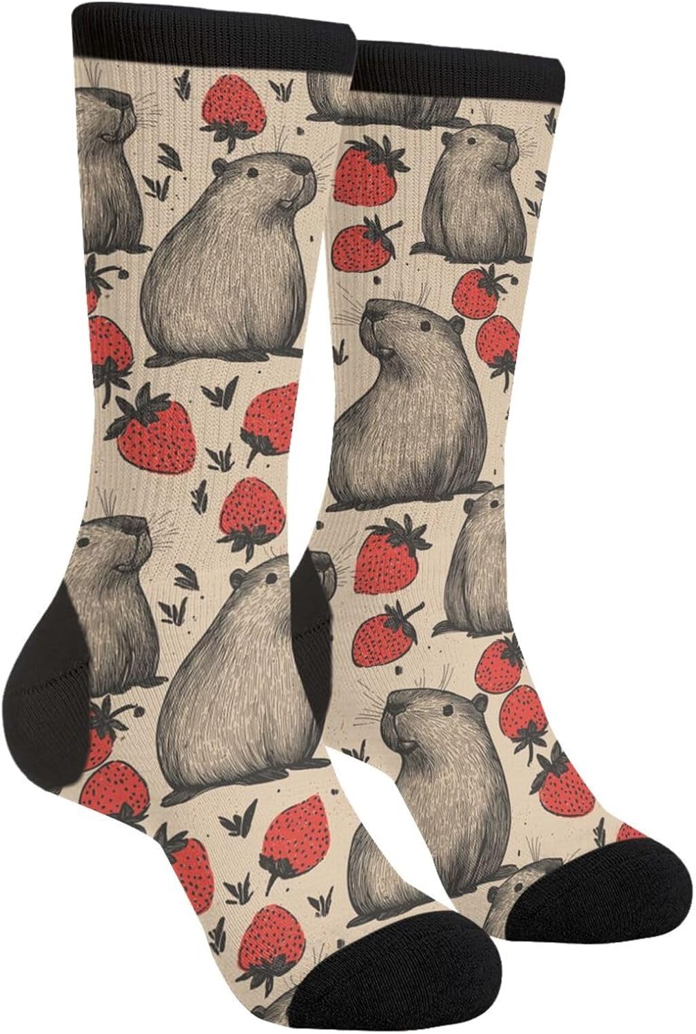 Forest Black Cat Crew Socks Mid Calf Dress Socks Casual Long Tube Socks For Men Women Boy Girl