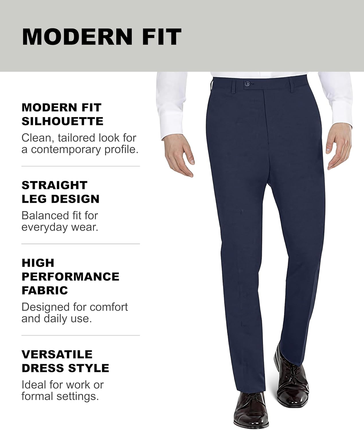 DKNY Men's Modern Fit High Performance Suit Separates
