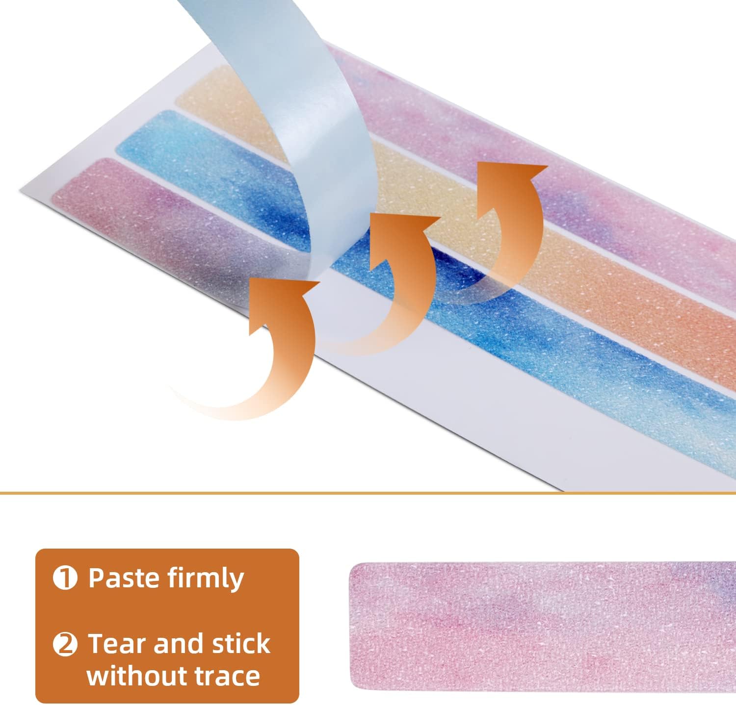 Secopad Anti Slip Colorful Shower Strips 24 PCS Safety Bathtub Strips Adhesive Decals for Bath Tub Shower Stairs Ladders Boats