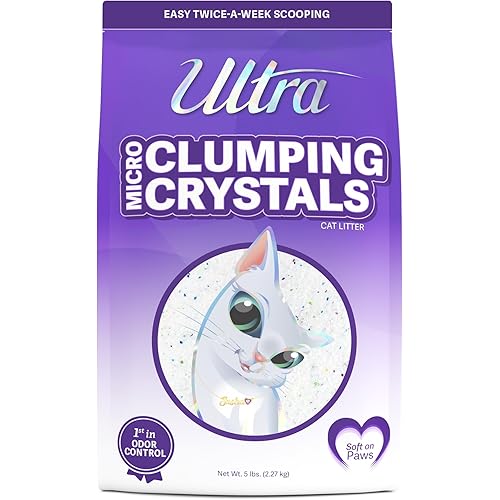Ultra Clumping Micro Crystals Cat Litter - Dust Free, Soft on Paws, Fragrance Free - 5 Lbs.