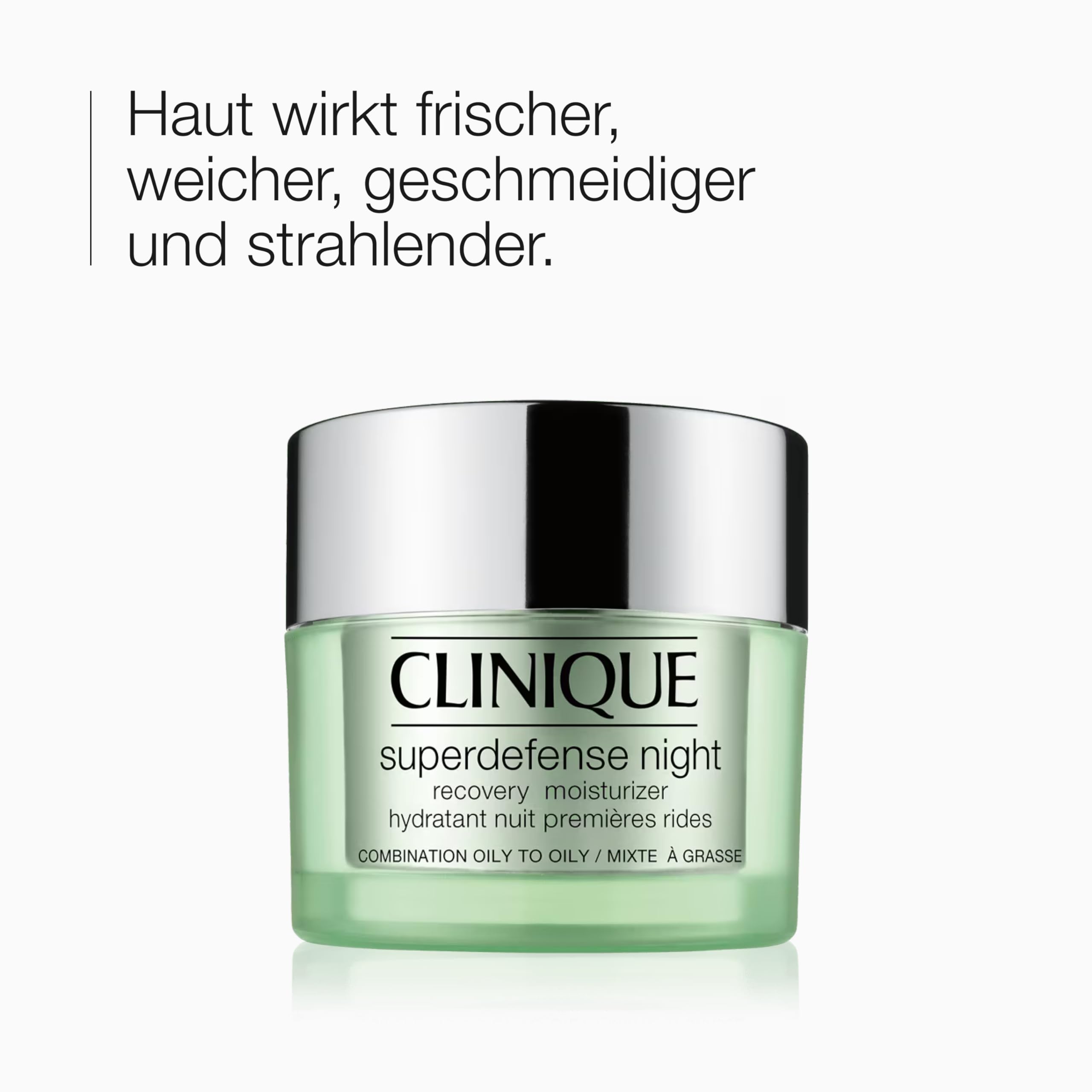 Clinique Superdefense™ Night Recovery Moisturizer | regenerierende Anti-Aging-Nachtcreme für alle Hauttypen | straffend + feuchtigkeitsspendend