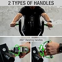 Vista 4 de Mikolo Máquina de remo sentada con placa para gimnasio en casa, capacidad de 400 libras, brazos independientes y asiento ajustable