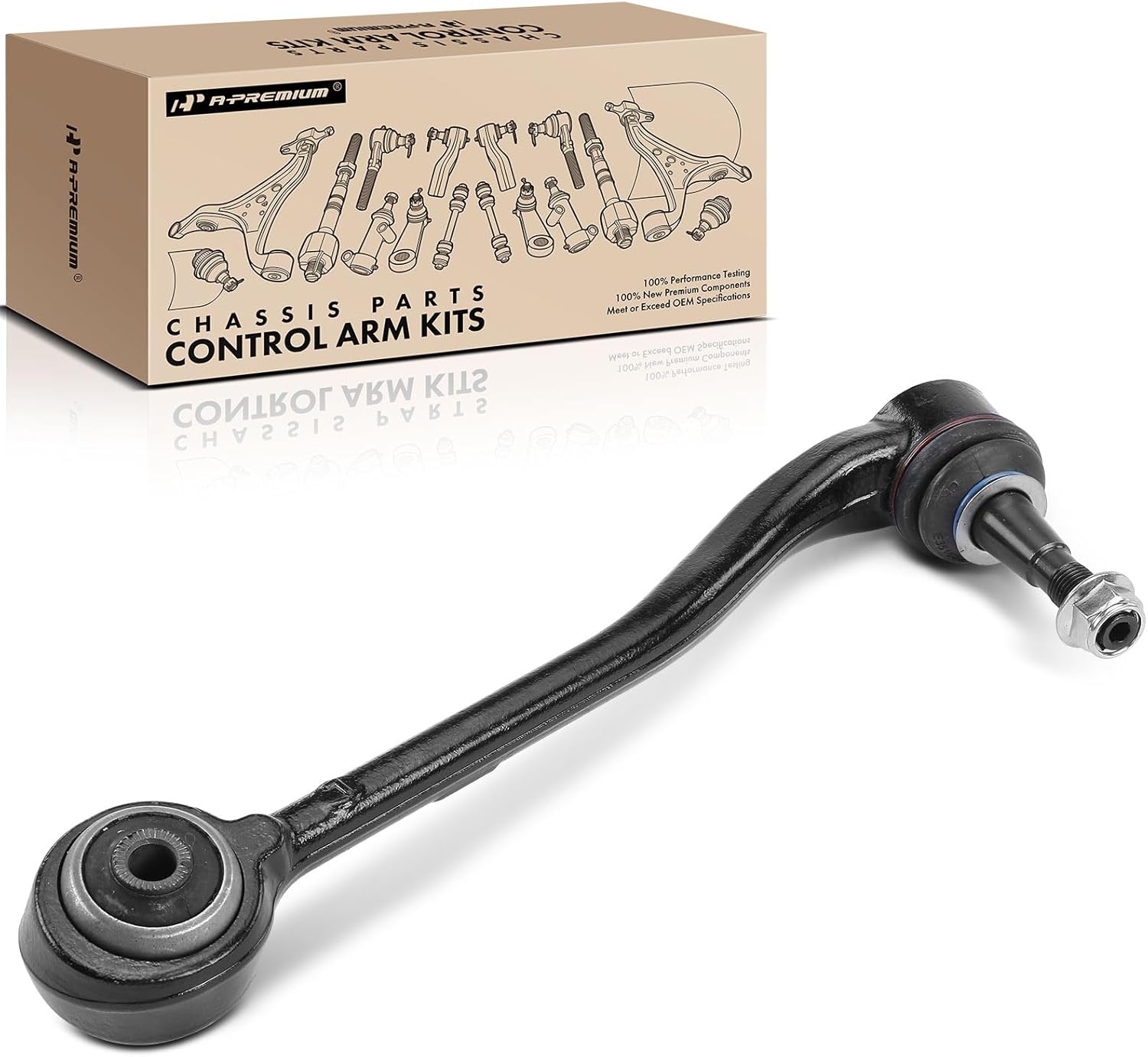 A-Premium Front Left Rearward Lower Control Arm, with Ball Joint & Bushing, Compatible with BMW E53 E70 - X5 2000-2006