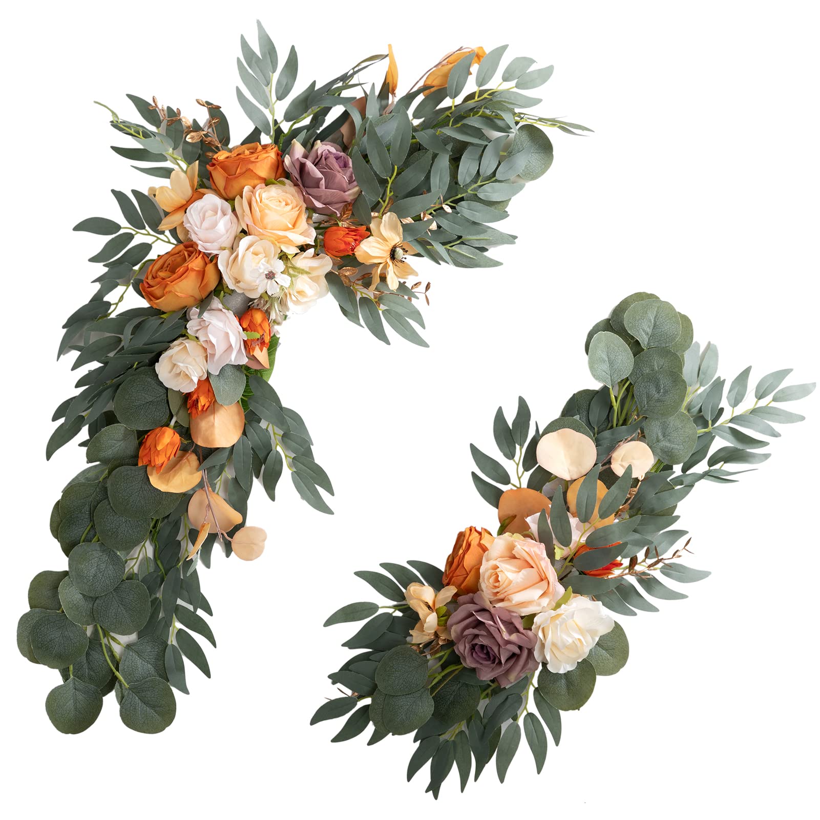 Buy ALIMORDEN Wedding Arch Flowers Kit ( 2 Pack ), Creamy and Orange