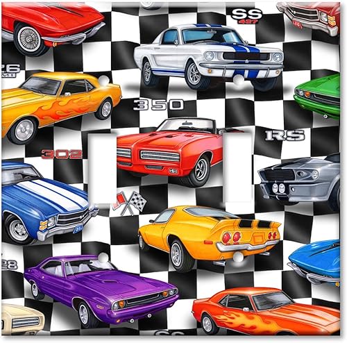 Miniatura 8 de Art Plates - Placa de pared decorativa de metal con doble pandilla - Muscle Cars - Imagen de Dan Morris - (Hecho en Estados Unidos)