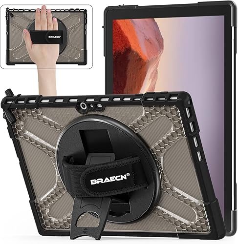 Miniatura 9 de BRAECNstock Microsoft Surface Pro 7 PlusPro 7654 Funda de 12.3 pulgadas con correa de mano, funda protectora a prueba de golpes MS Pro 7+7654 con
