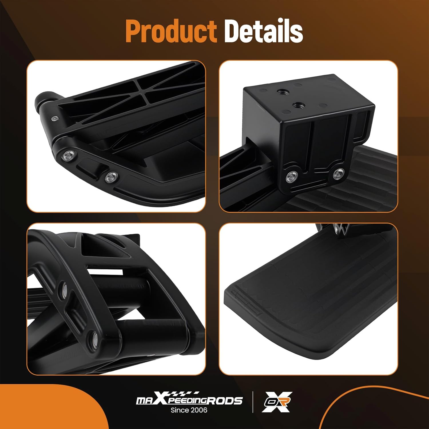 maXpeedingrods Rear Retractable Bed Step for Ford F-250 F-350 6.2L 6.7L 2017-2022/7.3L 2020-2022, for Ford F-450 6.7L 2017-2020/6.8L 2017-2018, Folding Truck Tailgate Step Replace 75313-01A