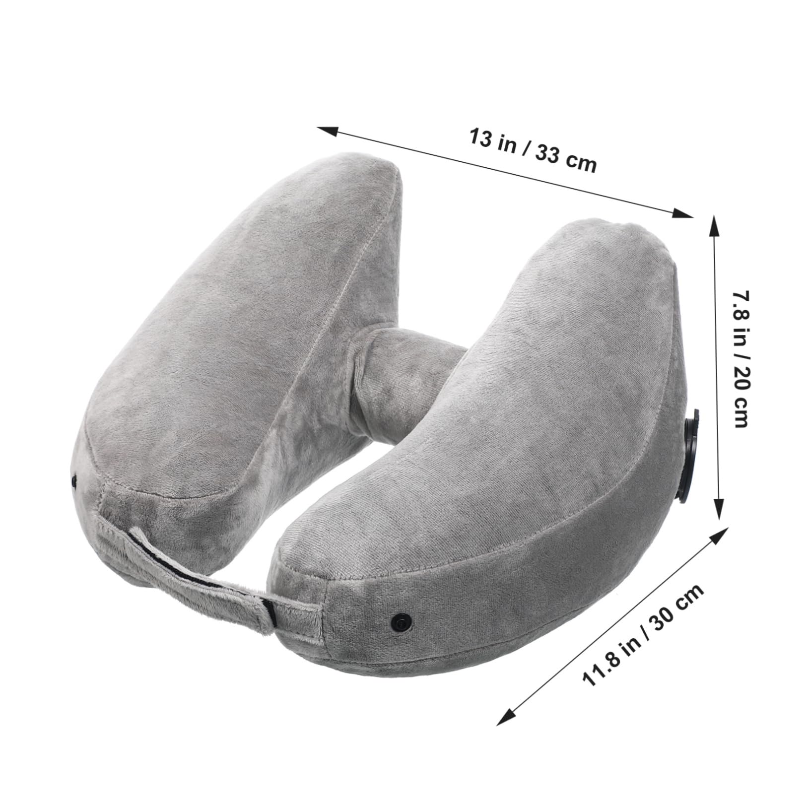 ABOOFAN Oreiller Cervical avec Capuche en PVC de Voyage de U Gonflable Soutien Cou Polyvalent pour Avion et Activités en Plein Air