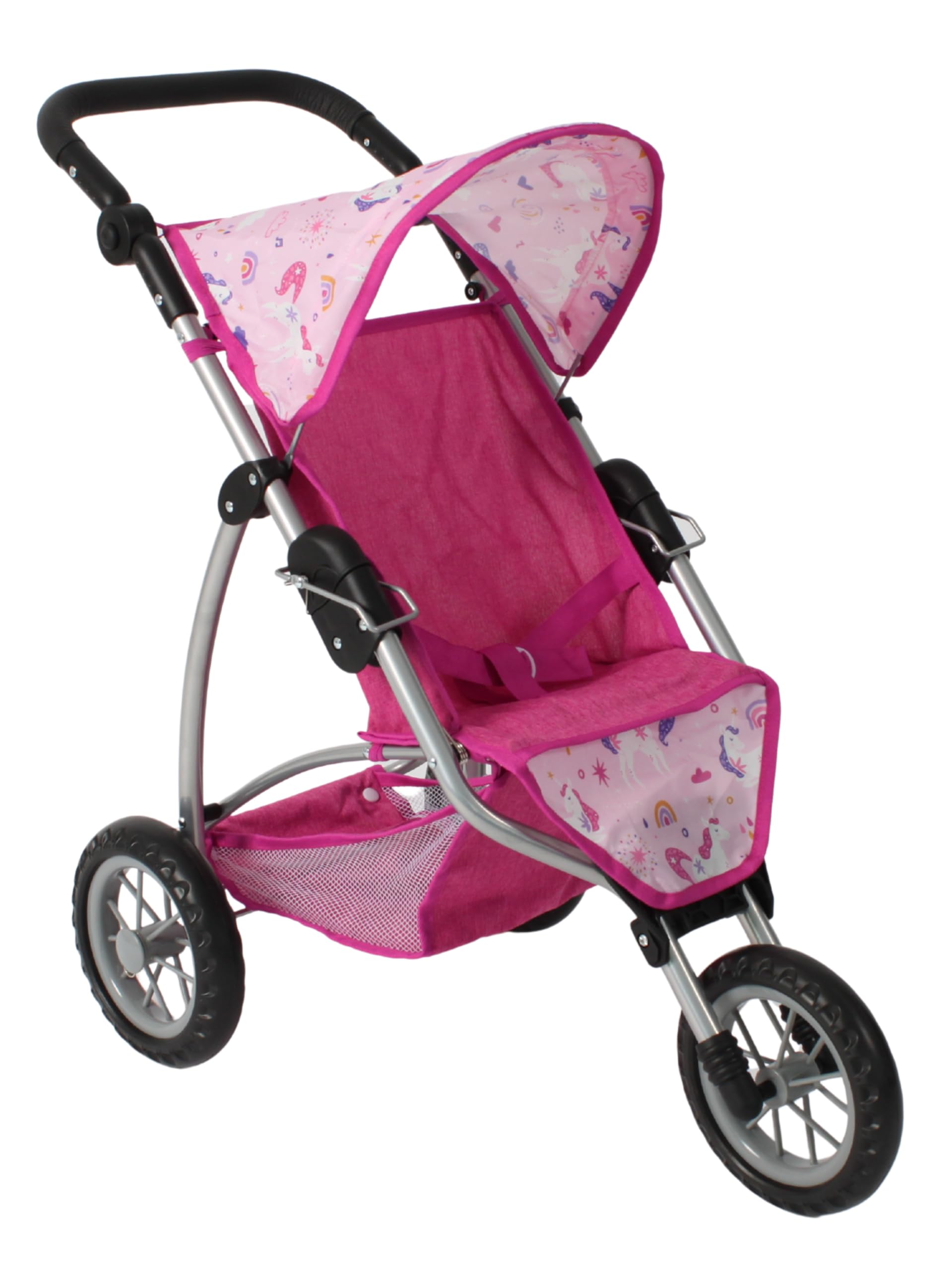 Bayer Chic 2000 - Cochecito de muñecas Leon, Jogging Buggy, para niños de 4 a 8 años, Unicornio, Rosa