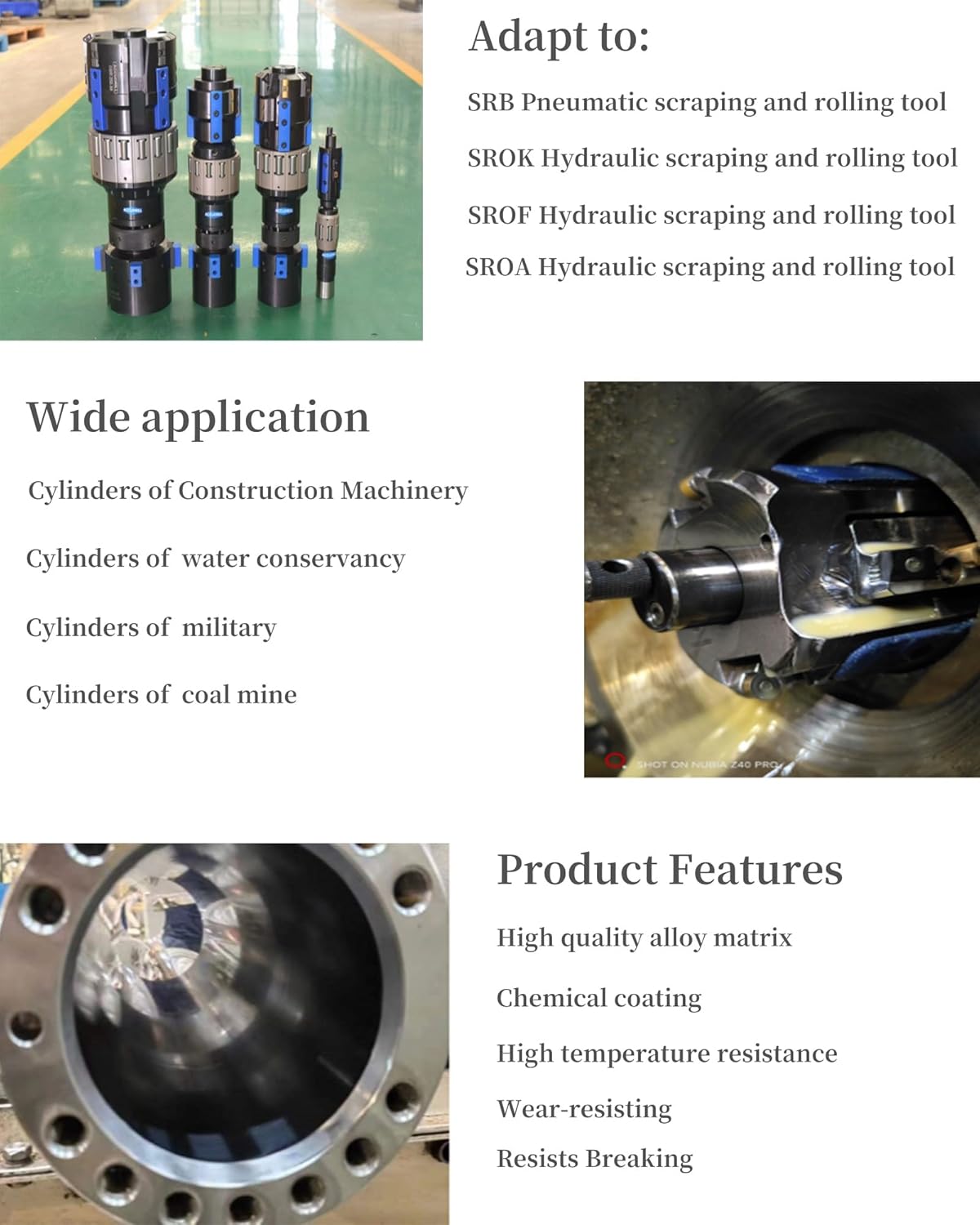 GBJ 10pcs Oil Cylinder Scraper Inserts, deep Hole Boring and Drilling Tool, mainly Used for Steel Hydraulic Cylinder Inner Hole Processing (R420.37-11T3)