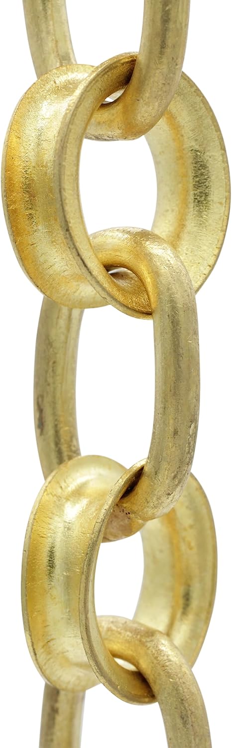 RCH Hardware CH-24-AD-3 Decorative Solid Brass Chain for Hanging, Lighting-Round Welded Links (3 ft/1 Yard) (Acid Dipped)