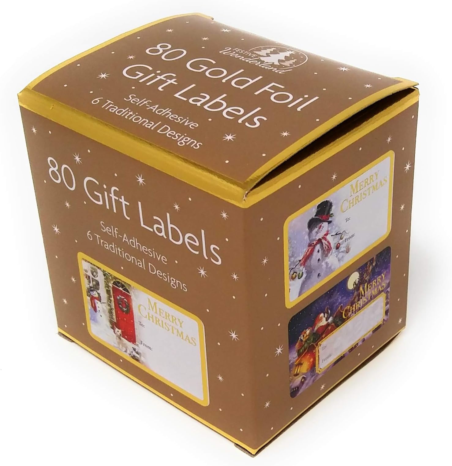 Tallon Christmas Collection Gold Foil Adhesive Label Pack of 80 labels