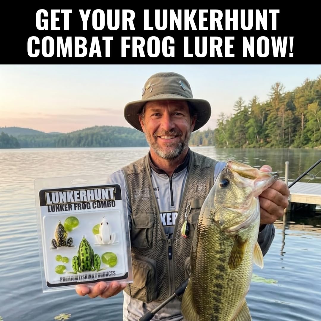 Lunkerhunt - Kit de señuelo de Pesca (Paquete de 3) | 1 Tortuga, 1 Rana, 1 pez Sol | Cebo de Pesca de Agua Superior para Pesca de lubina, anzuelos sin Malas Hierbas