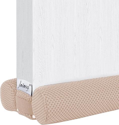 fowong Tope de puerta de doble cara con sello ajustable inferior de puertas de 30 a 36 pulgadas, tapa de bloqueo de corrientes de aire de puerta de