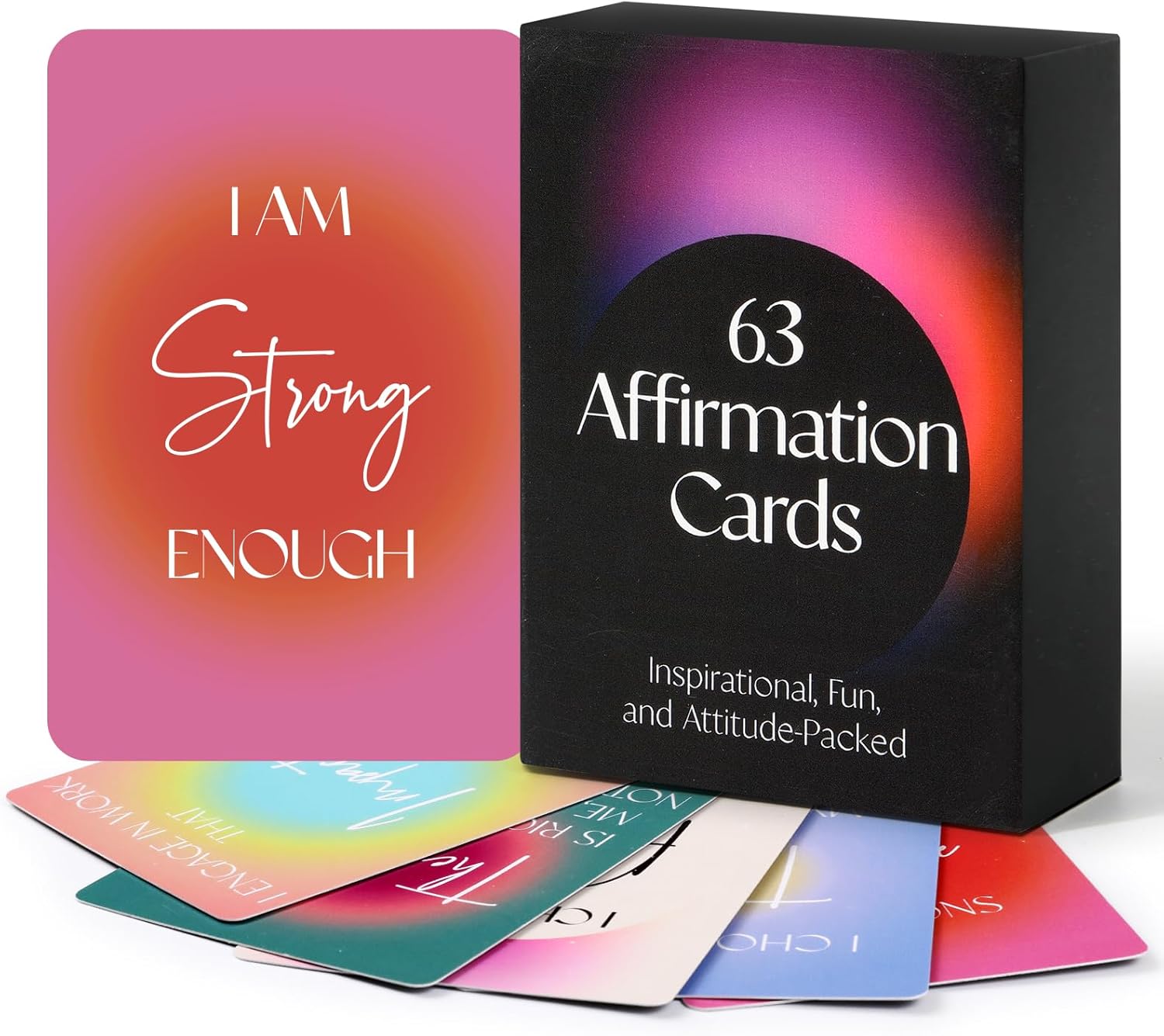 Affirmation Cards for Women, 63 Unique Positive Affirmation Cards, Daily Affirmations for Inspiration, Mindfulness, & Self-Care Gifts for Women