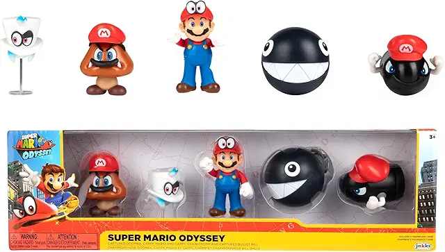 Super Mario Odyssey 5er Pack - 6 cm Actionfiguren Set für Sammler