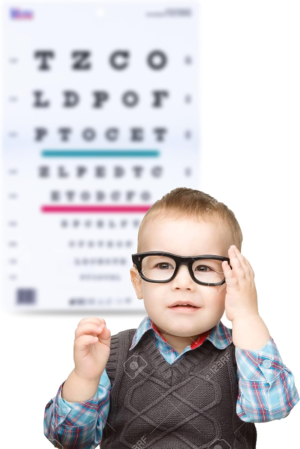 Snellen Chart with Red Green Lines 10 Feet : Industrial & Scientific