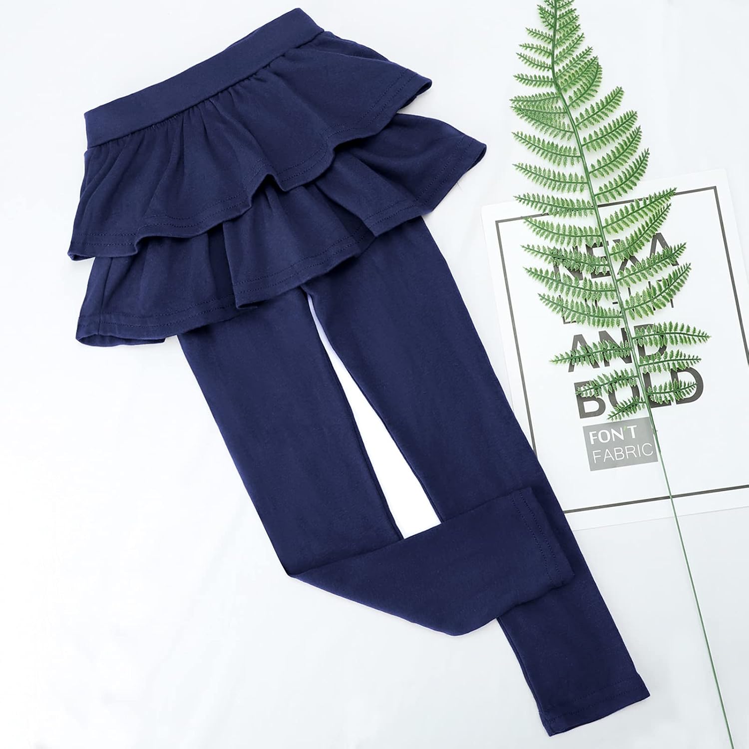 KEREDA Girls Leggings Ruffle Skirt School Uniform Pants Kids Clothes 4-14 Years - Image 5