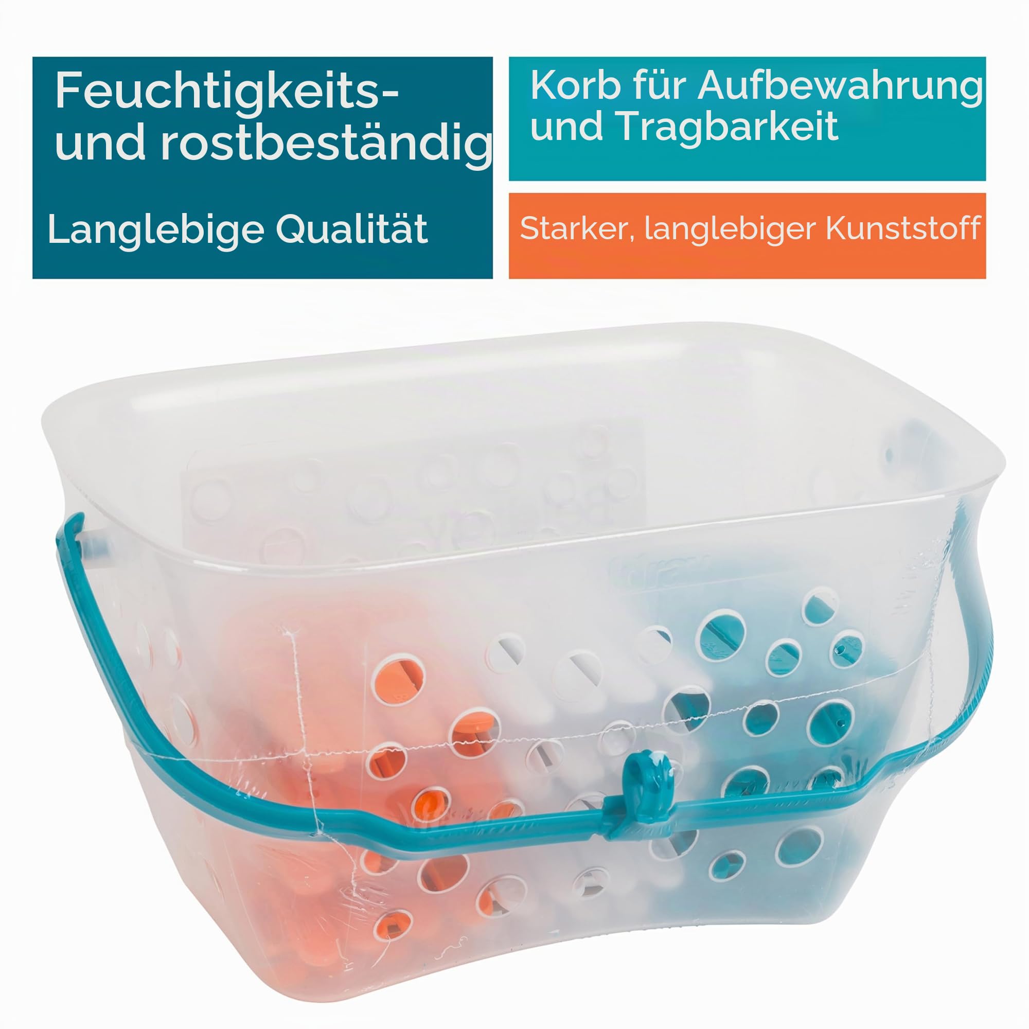 Beldray LA028297TQEU Ultra Grip 48 Stück Wäscheklammern mit Aufbewahrungskorb, Wäscheluft-Clips für Wäscheständer Wäschleine, winddichte Kleiderklammern, Mehrfarbig Kunststoff mit starkem Griff