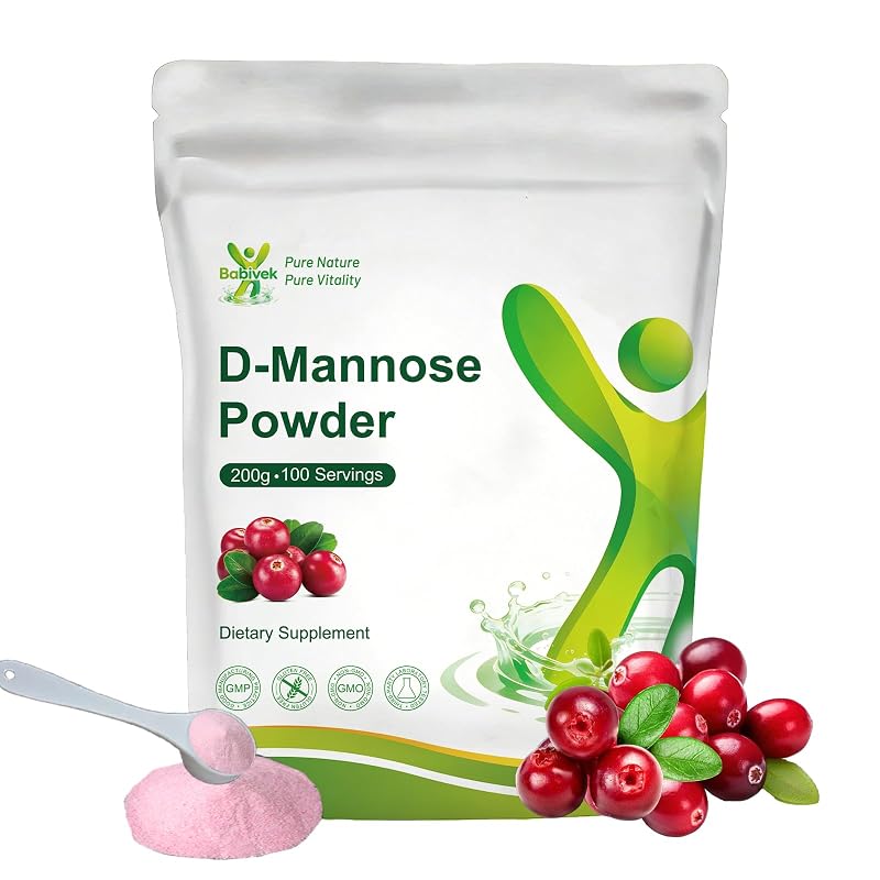 Babivek Suplemento em pó de D-manose com cranberry, probióticos e vitamina C 2 g, 200 g