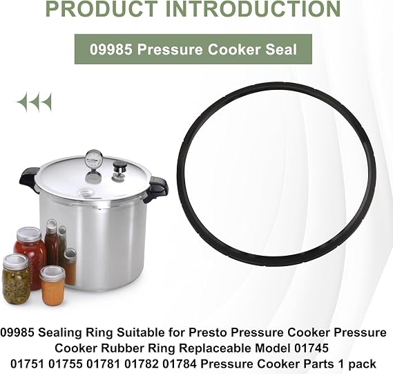 Sealing Ring for Presto Pressure Cooker (16/18/23 qt), Replacement Model 01745 01751 01755 01781 01782 01784, 1 Pack
