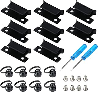 Wealrit 8 pcs Black 3D Printer Clips with Pull Rings,3D Printer Glass Clips Clamps with 2 pcs Screwdrivers,3D Printer Glass Bed Clips,3D Printer Heated Bed Clips