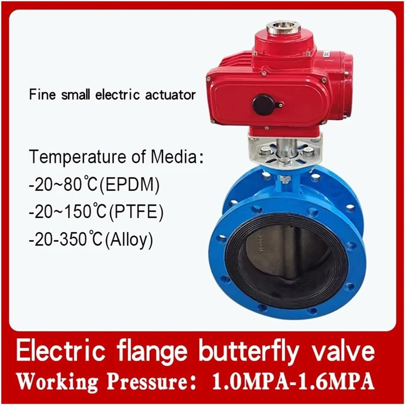 DN100 4 "Electric Flange Butterfly Valve D941X Switch Water Valve air Valve 220V 380V 4-20MA cast Iron Drain Valve(Dn100 On-Off,AC380V)