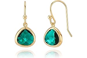 Minimalist May Birthstone Earrings: The Perfect Emerald Green Drop
