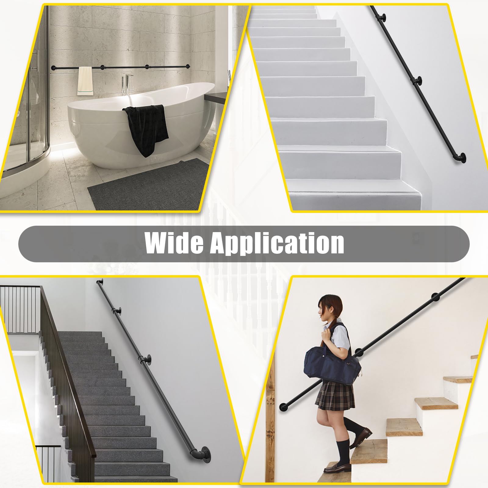24 Inch High Railing floating shelves 24 inch Handrail,Staircase handrail for Outdoor and ...