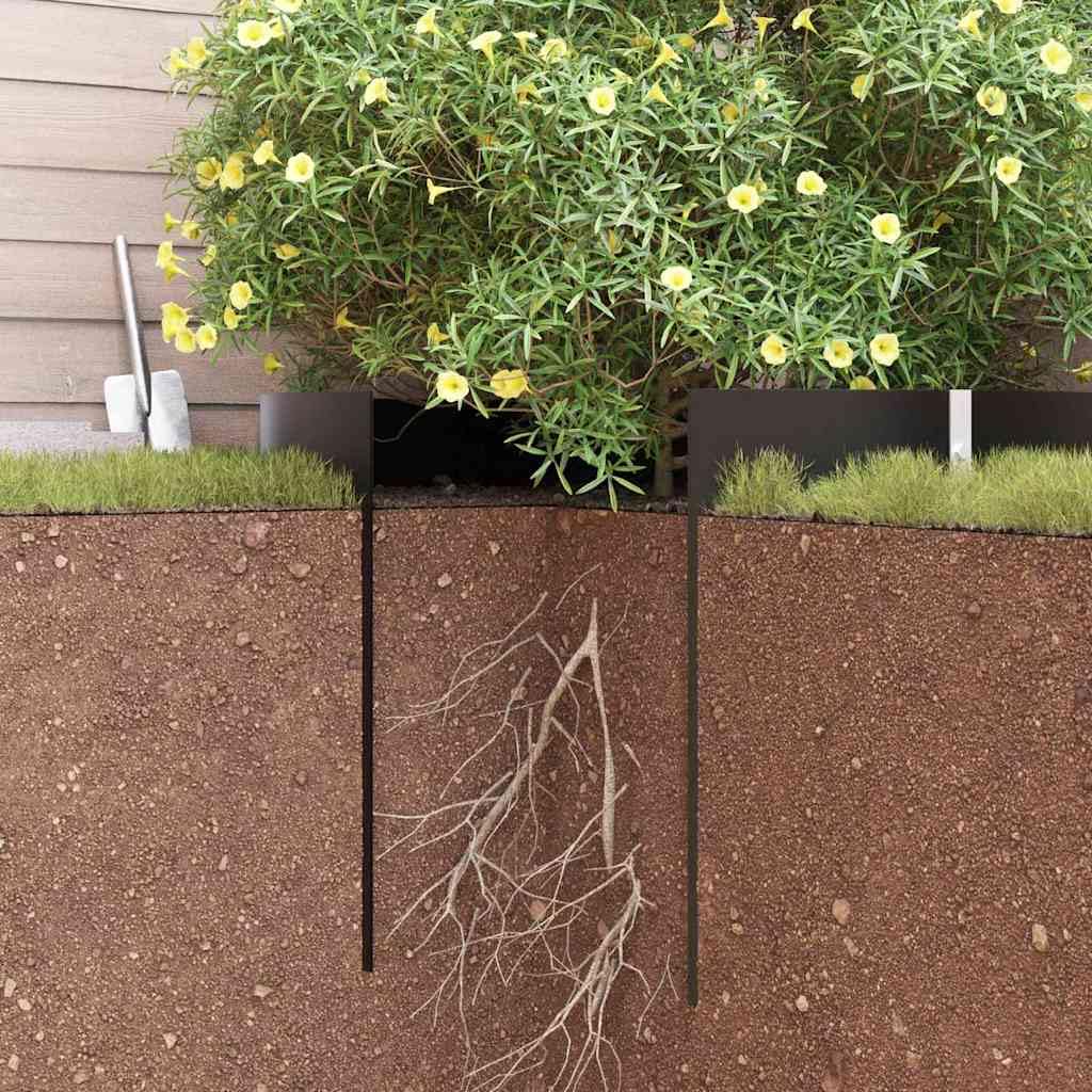 Wurzelsperre Schwarz 0,7 x 3 m aus Polyethylen für Garten, Terrasse, Hof, Beete, Hochbeet, Outdoor, Schutz gegen Unkraut, Rasen, Pflanzenpflege und Landschaftsgestaltung