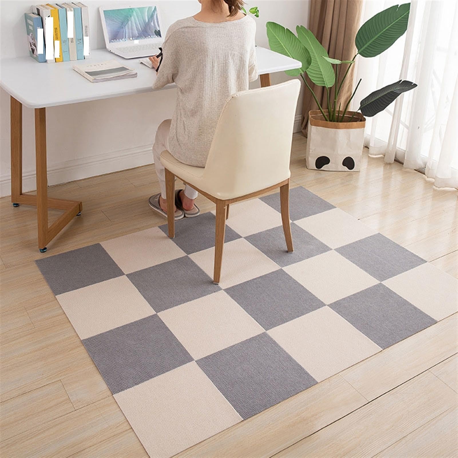 Dalle de Moquette autocollante, Facile à décoller et à Coller(Gray,30x30cm-20pcs)