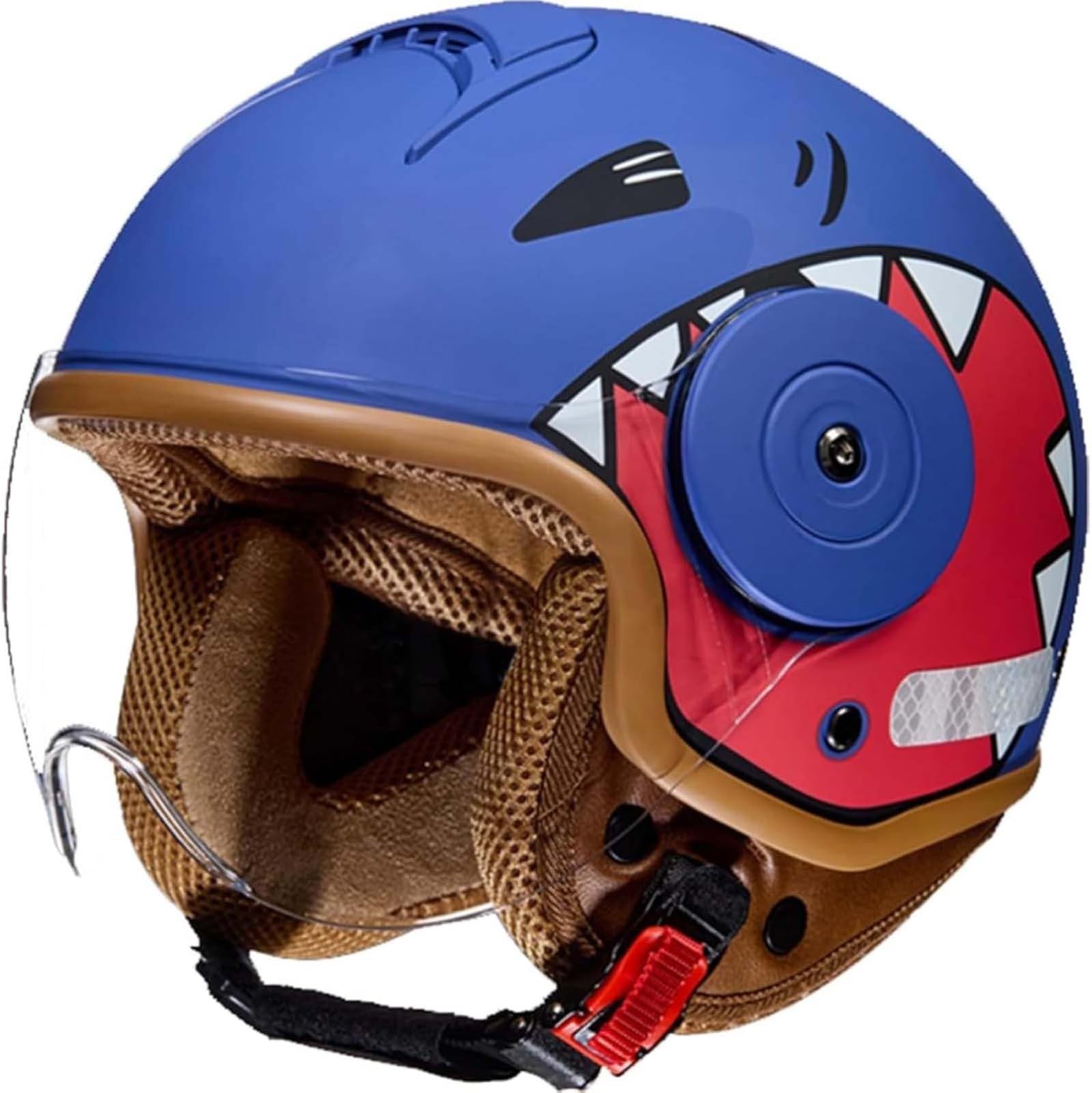 Kask dziecięcy motocyklowy, kask dziecięcy z wizjerem, certyfikat ECE, moda vintage dla chłopców i dziewczynek 5-12