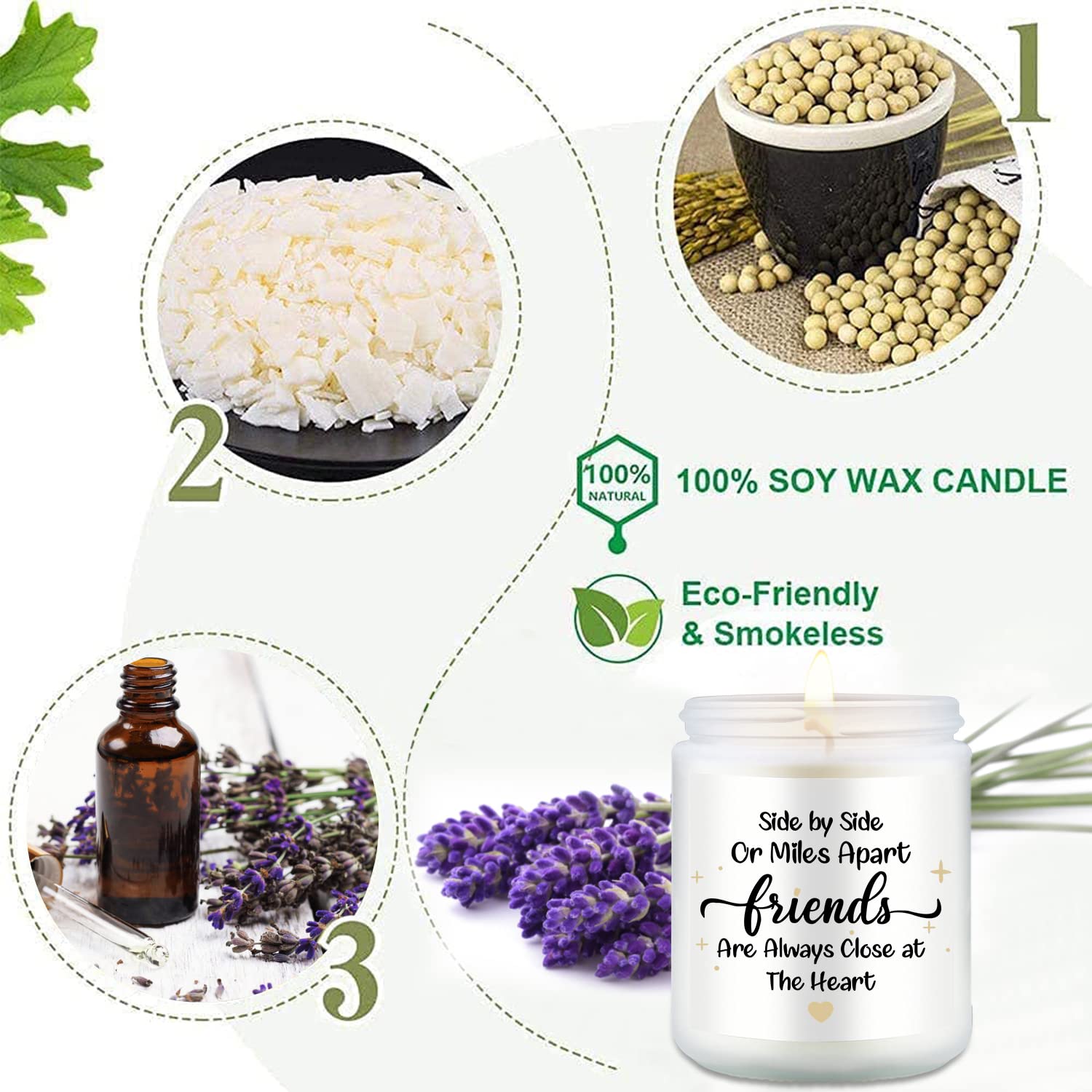 Candele profumate regali per le donne, candele divertenti per regali di compleanno per la migliore amica donna, regali di amicizia di Natale per i suoi amici, candele alla lavanda per la casa Candela