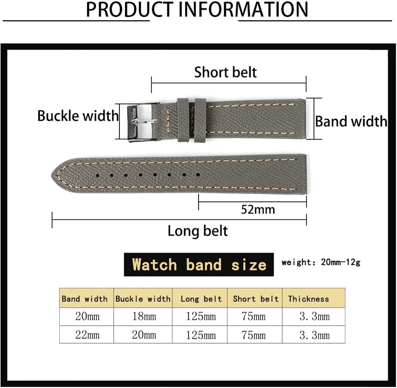yingyingjia Handmade Palm Pattern Genuine Leather Men Watchband 20mm 22mm Bracelet Strap For Antique Watch