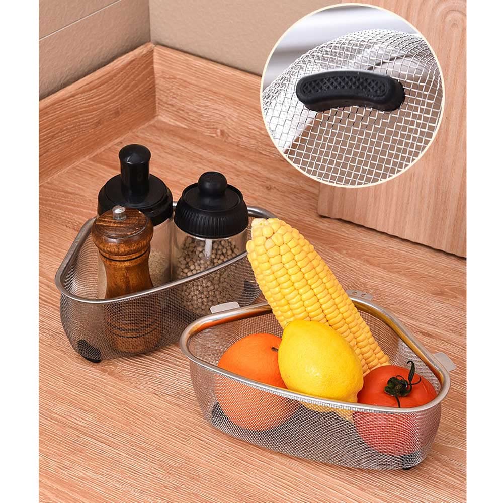 Cesta filtrante para fregadero, Escurridor de filtro colgante, cesta drenaje triangular acero inoxidable for fregadero cocina, colador alimentos