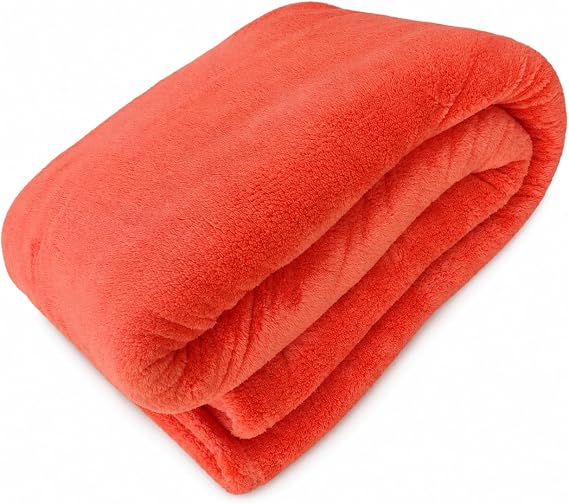 Mulberry Wellsoft Battaniye Televizyon Battaniyesi Peluş Polar Battaniye Tek Kişilik 170 * 230-Kiremit
